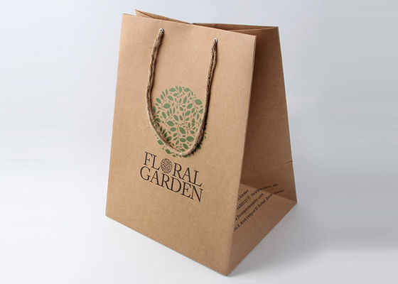 Sacs à provisions au détail faits sur commande décoratifs durables, sacs en papier écologiques en vrac