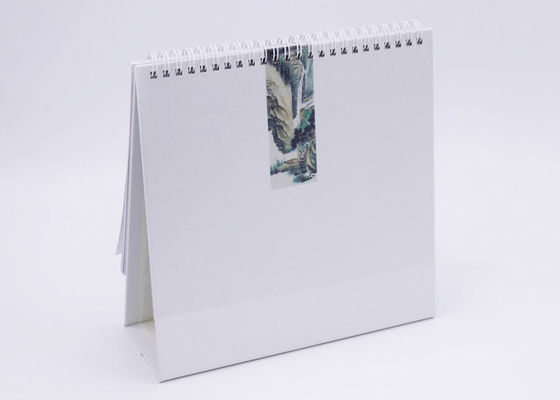 Calendrier de bureau de papier avec la couverture en plastique transparente, calendriers de bureau des affaires 300gsm