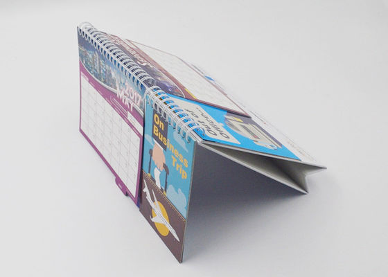 Huile en vrac de calendrier de bureau de papier d'emballage vernissant avec l'impression de fléchisseur