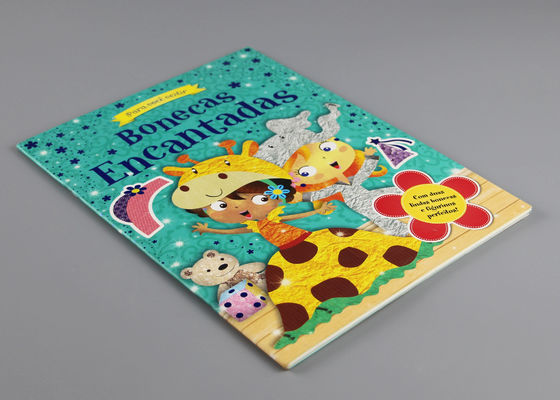 Les livres bleus de conseil d'estampillage de feuille d'or pour des enfants en bas âge, chiffre de bande dessinée badine des livres de conseil