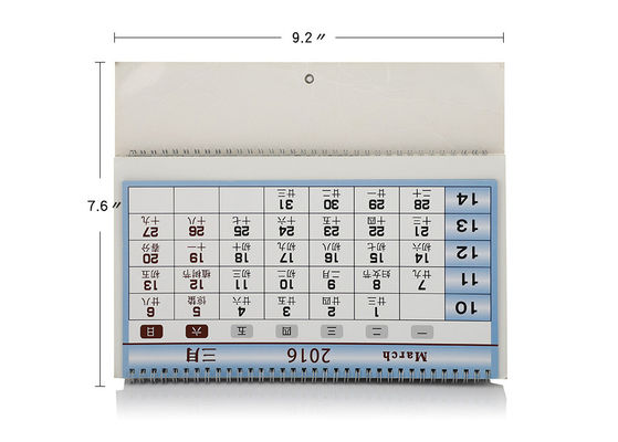 Copie personnalisable de logo de calendriers muraux de papier d'art enduite et brillant stratifié