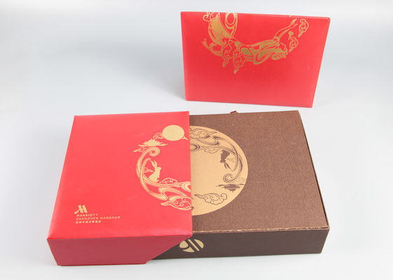 Boîtes de papier de papier de fantaisie d'emballage avec l'estampillage chaud de feuille d'or pour l'emballage alimentaire
