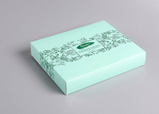 Boîte faite sur commande cosmétique d'emballage de produit, boîtes au détail faites sur commande avec le timbre d'or vert