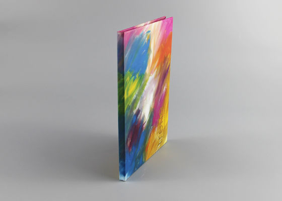 Carnet rayé par livre cartonné artistique multicolore avec l'estampillage chaud d'aluminium d'or