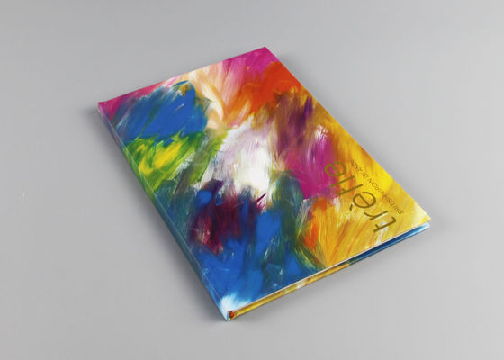 Carnet rayé par livre cartonné artistique multicolore avec l'estampillage chaud d'aluminium d'or