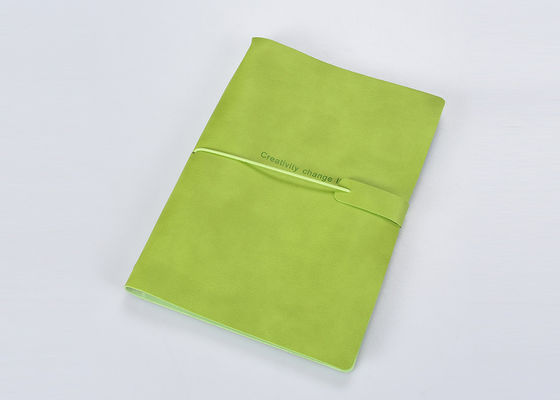 Courroies élastiques petit carnet soumis multi, carnet de couverture de carton de vert d'herbe