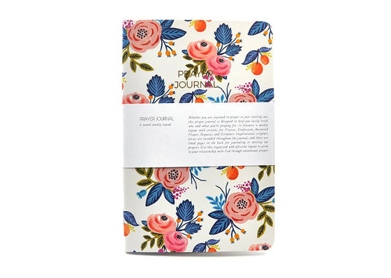 Carnet brillant de couverture souple/carnet de planificateur avec de beaux modèles fleuris
